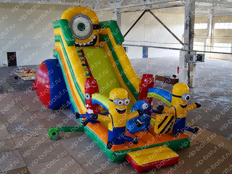 надувная горка Мини помощники 4