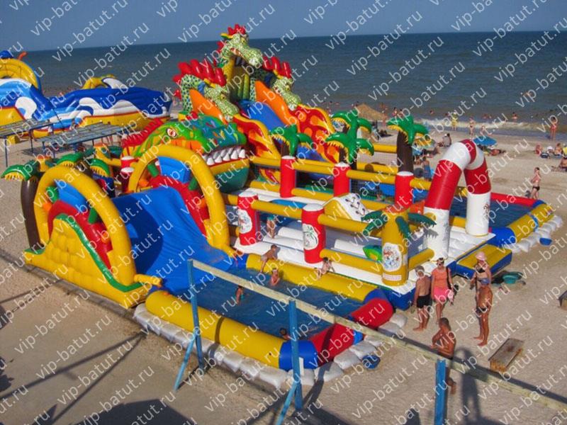 надувной аквапарк Пляж макси 4+2