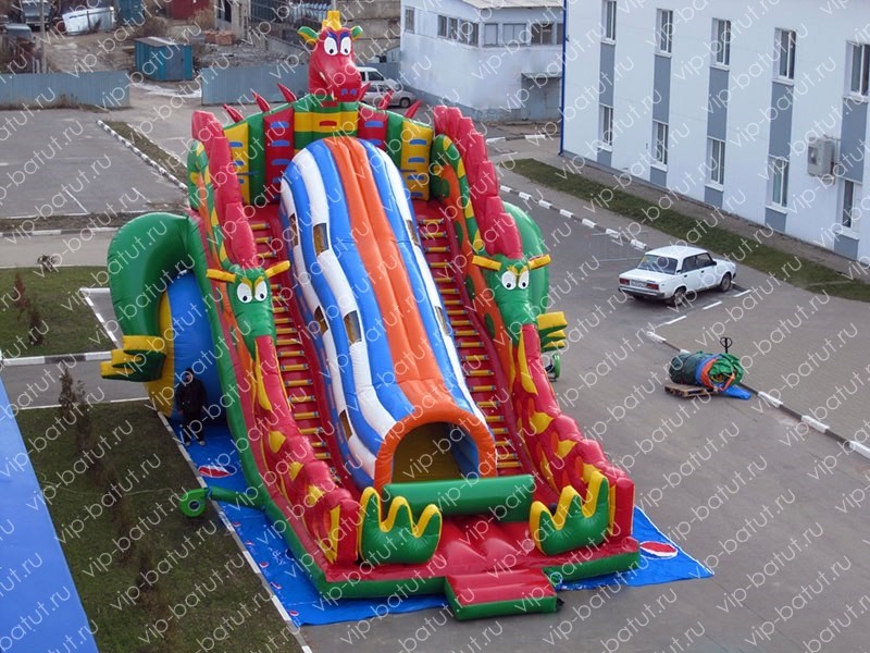 надувная горка Тоннельный спуск 5