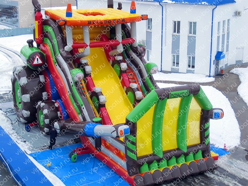 надувная горка Бульдозер 7