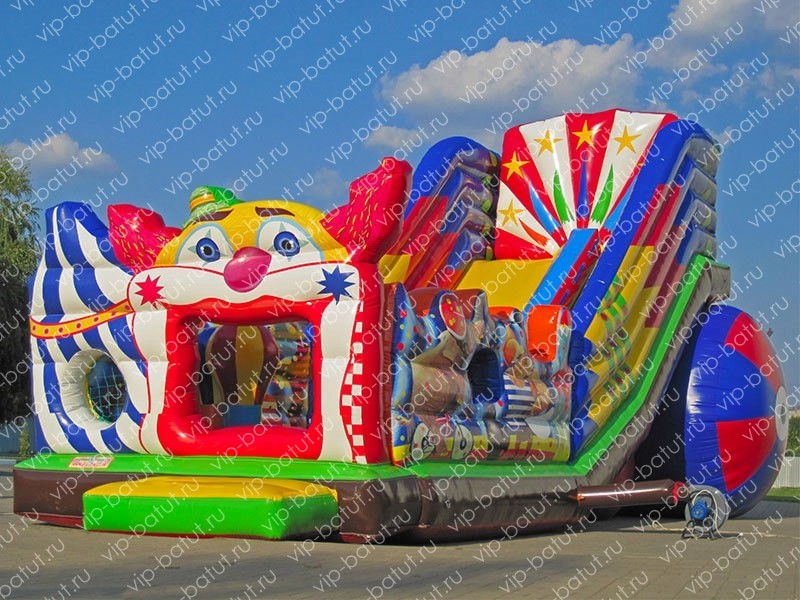 надувная горка Веселый клоун 4