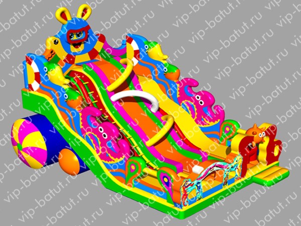 надувная горка Батискаф 6+5+4