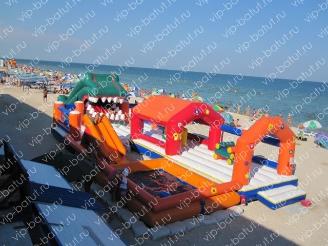 надувной аквапарк Пляж