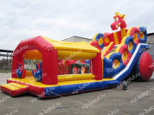 надувная горка Дракон-домик 4