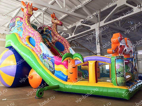 надувная горка Жирафы 6