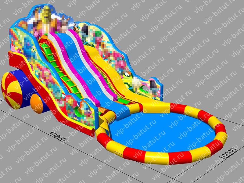надувной аквапарк Мультики 6+5+4