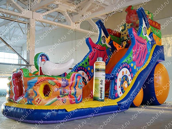 надувная горка Человечки 5