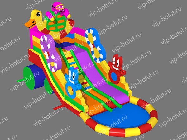 Надувной аквапарк Черепашка 3+4